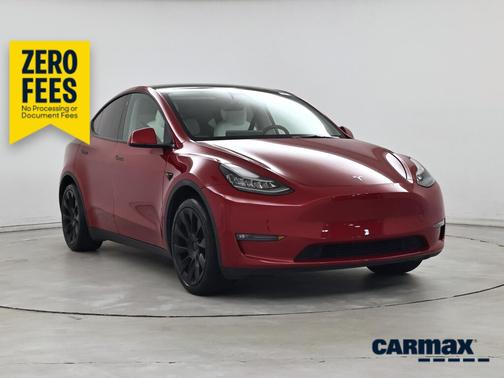 Red 2021 Tesla Model Y Standard Range