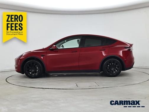 Red 2021 Tesla Model Y Standard Range