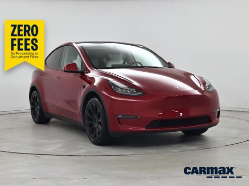 Red 2021 Tesla Model Y Standard Range