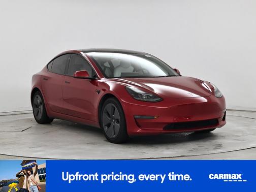 Red 2022 Tesla Model 3 Long Range