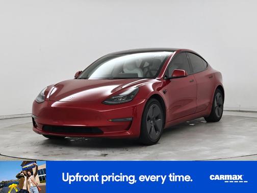Red 2022 Tesla Model 3 Long Range