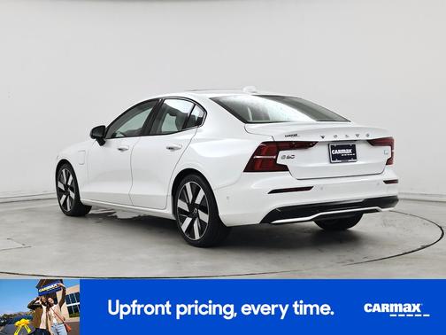 White 2024 Volvo S60 Recharge Plug-In Hybrid T8 Ultimate Dark Theme