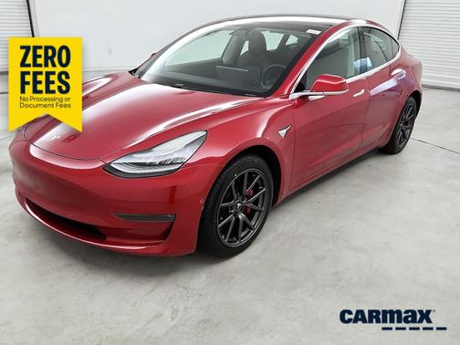 Red 2020 Tesla Model 3 Performance