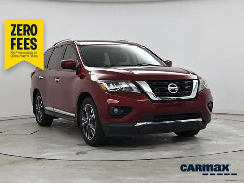 Red 2018 Nissan Pathfinder Platinum