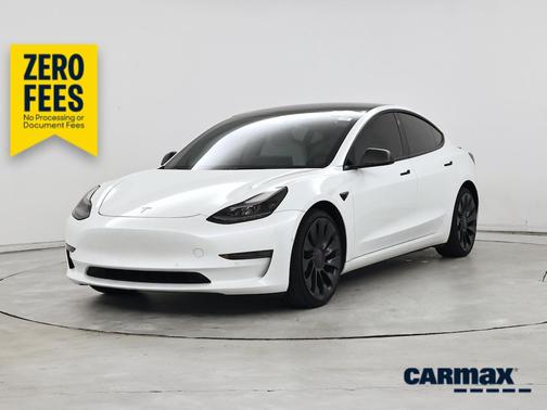 White 2022 Tesla Model 3 Performance