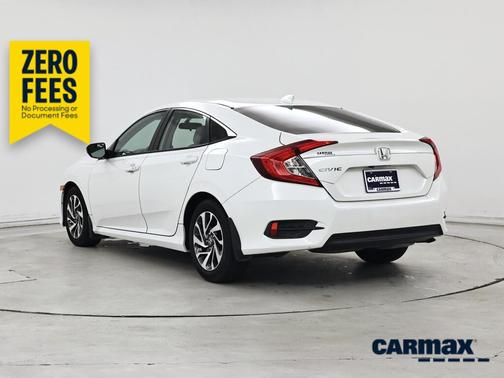 White 2018 Honda Civic EX