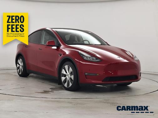 Red 2022 Tesla Model Y Long Range