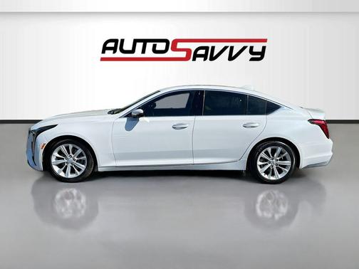Crystal White Tri-Coat 2025 Cadillac CT5 Premium Luxury RWD