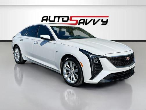 Crystal White Tri-Coat 2025 Cadillac CT5 Premium Luxury RWD