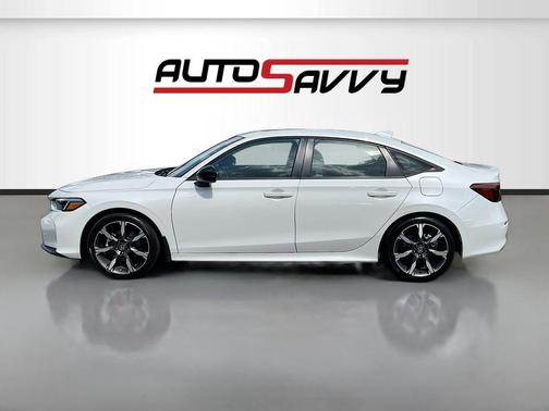 White 2025 Honda Civic Hybrid TOURING