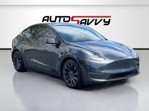 Gray 2024 Tesla Model Y Performance