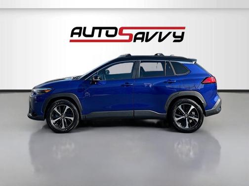 Blue 2025 Toyota Corolla Cross Hybrid XSE