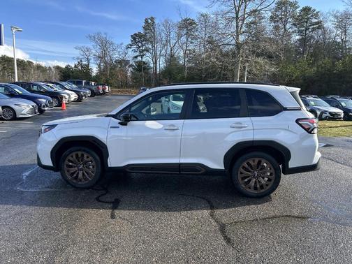 White 2025 Subaru Forester Hybrid Sport