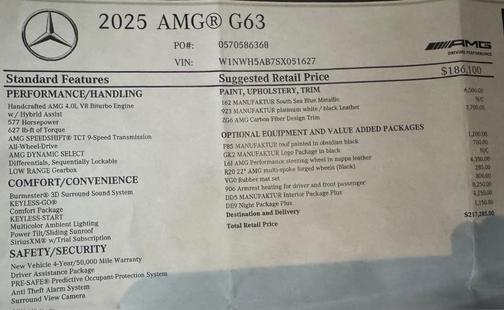 2025 Mercedes-Benz AMG G 63 4MATIC