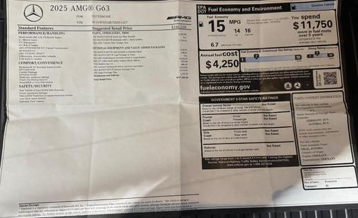 2025 Mercedes-Benz AMG G 63 4MATIC