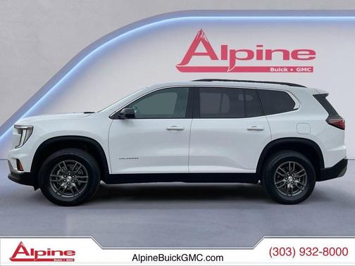 Summit White 2025 GMC Acadia AWD Elevation