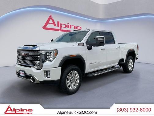 White Frost Tricoat 2022 GMC Sierra 3500 Denali