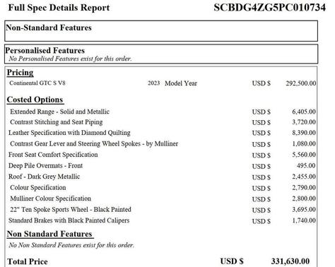 2023 Bentley Continental GT Base