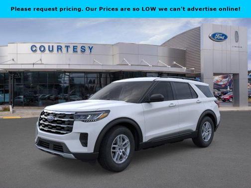 Space White Metallic 2026 Ford Explorer Active