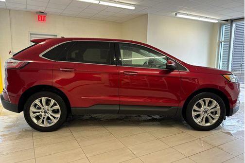 Red 2022 Ford Edge Titanium