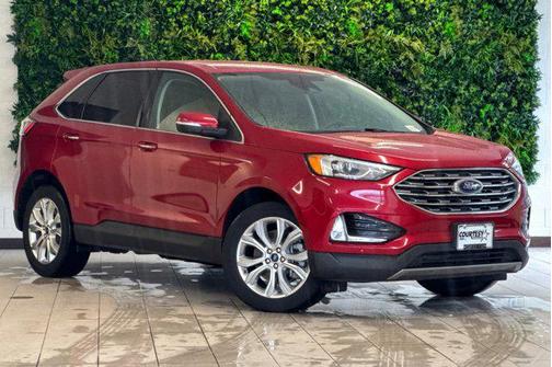 Red 2022 Ford Edge Titanium