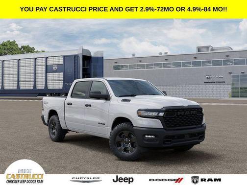 Bright White Clearcoat 2026 RAM 1500 Warlock Crew Cab 4x4 5'7' Box