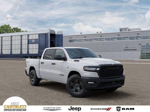 Bright White Clearcoat 2026 RAM 1500 Warlock Crew Cab 4x4 5'7' Box