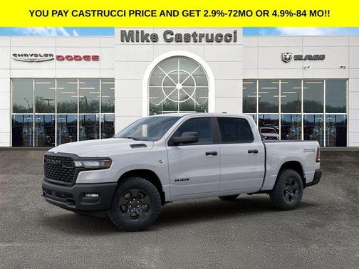 Bright White Clearcoat 2026 RAM 1500 Warlock Crew Cab 4x4 5'7' Box