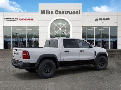 Bright White Clearcoat 2026 RAM 1500 RHO Crew Cab 4x4 5'7' Box