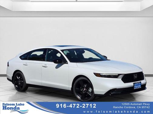 Platinum White Pearl 2026 Honda Accord Hybrid Sport-L