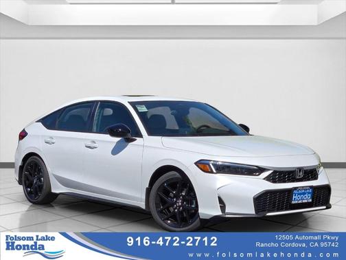 Platinum White Pearl 2026 Honda Civic Hybrid Sport