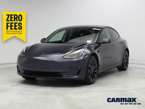 Gray 2022 Tesla Model 3 Performance