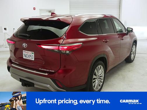 Red 2022 Toyota Highlander Platinum