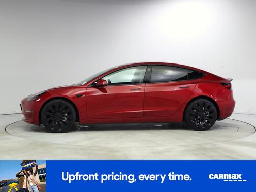 Red 2023 Tesla Model 3