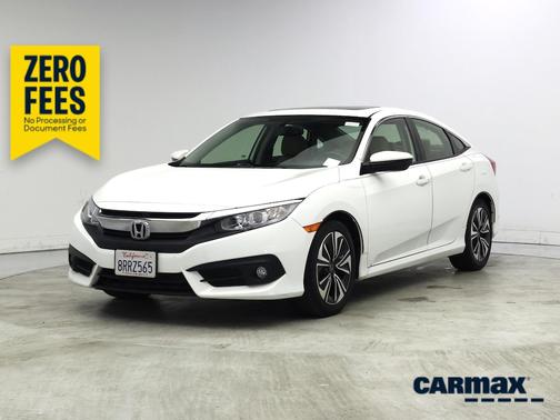 White 2018 Honda Civic EX-L