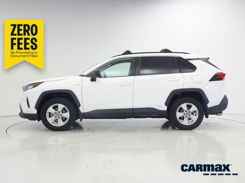 White 2021 Toyota RAV4 Hybrid LE