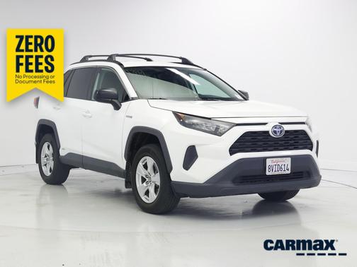 White 2021 Toyota RAV4 Hybrid LE