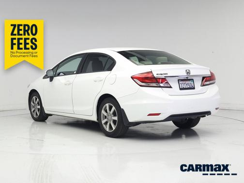 White 2015 Honda Civic LX