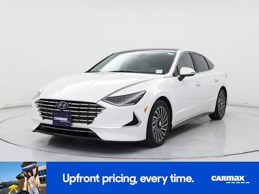 White 2021 Hyundai SONATA Hybrid Limited