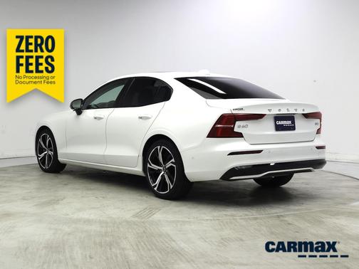 White 2024 Volvo S60 B5 Plus Dark Theme