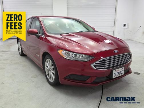 Red 2017 Ford Fusion Hybrid SE