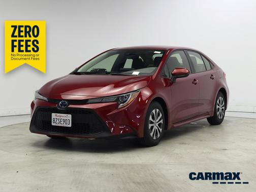 Red 2022 Toyota Corolla Hybrid LE