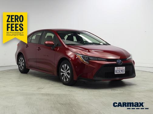 Red 2022 Toyota Corolla Hybrid LE