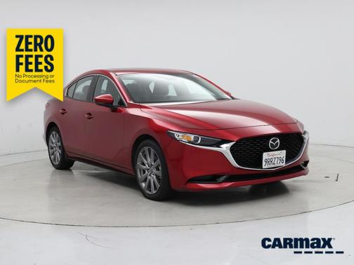 Red 2025 Mazda Mazda3 2.5 S Preferred Package