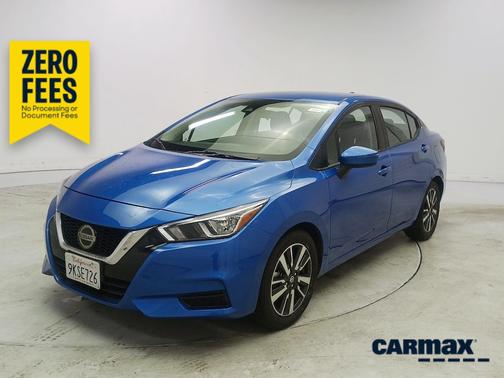 Blue 2021 Nissan Versa SV