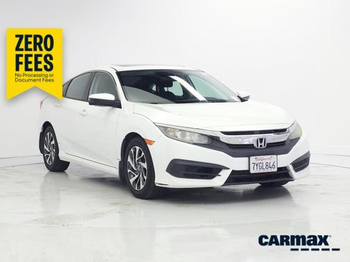White 2017 Honda Civic EX