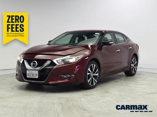 Burgundy 2017 Nissan Maxima SV