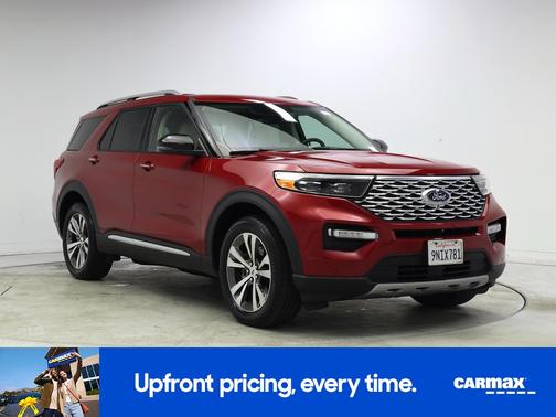 Red 2020 Ford Explorer Platinum