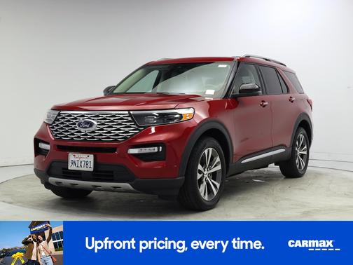 Red 2020 Ford Explorer Platinum