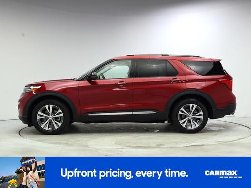 Red 2020 Ford Explorer Platinum